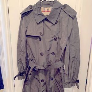 Burberry London Trench Coat - Large, Grey